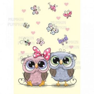 TABLOU decorativ pentru copii – Bufnițe și Fluturi