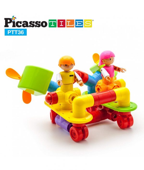magnetic, Set PicassoTiles, 36 blocuri magnetice de construcție colorate, picasso tiles, joc, copii, magnetic, constructie, lumini, inteligenta, scoala, gradinita, creativitate, imaginatie, educativ, montessori,cuburi, blocuri, forme, constructii, promotie