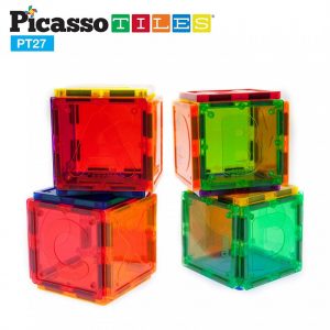 Set PicassoTiles Alfabet – 27 Piese Magnetice De Construcție Colorate