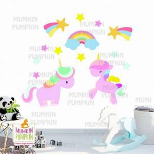 STICKER pentru copii cu Unicorni și Stele