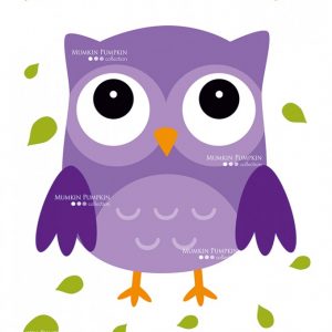 Tablou pentru copii – bufnița mov