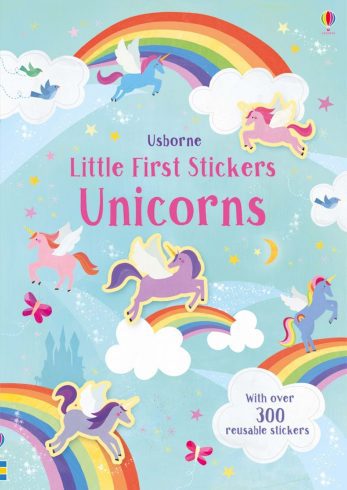 Primele mele stickere cu unicorni - Unicorns Little First Stickers - Usborne, carti autocolante unicorni, carti copii, reducere, bebelind