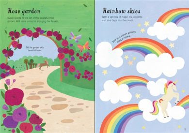Primele mele stickere cu unicorni - Unicorns Little First Stickers - Usborne, carti autocolante unicorni, carti copii, reducere, bebelind
