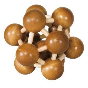 Atom 3D – Joc logic IQ din lemn de bambus