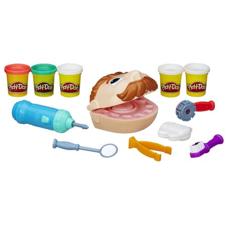 Set de joaca Play-Doh - Drill & Fill,seturi plastelina, plastelina play-doh, plastelina hasbro, set plastelina dinti, play-doh dentist