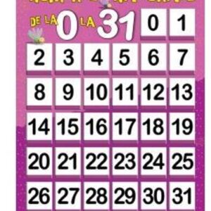 Plansa – Numerele narurale de la 0 la 31