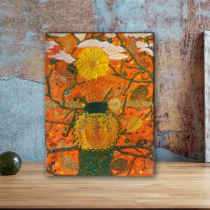 Tabloul magic al toamnei, acrilice, 30×40 cm